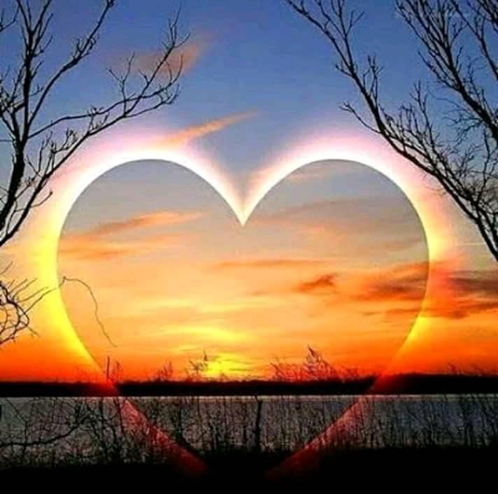 sunset heart
